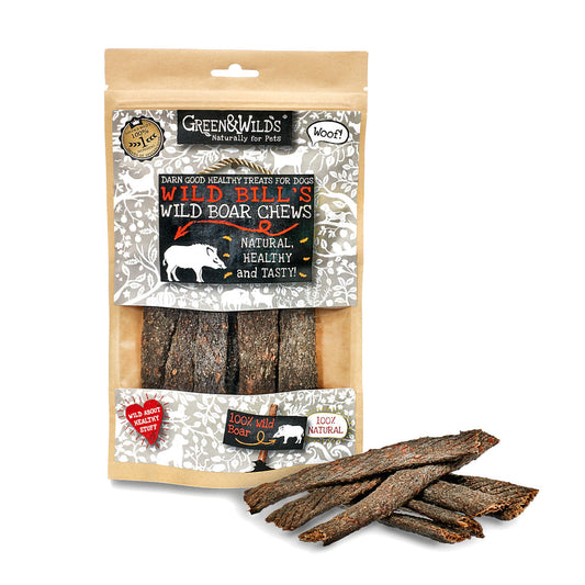 Wild Bills Wild Boar Chews (Green & Wilds) 100g Lili + Mila's Empawrium