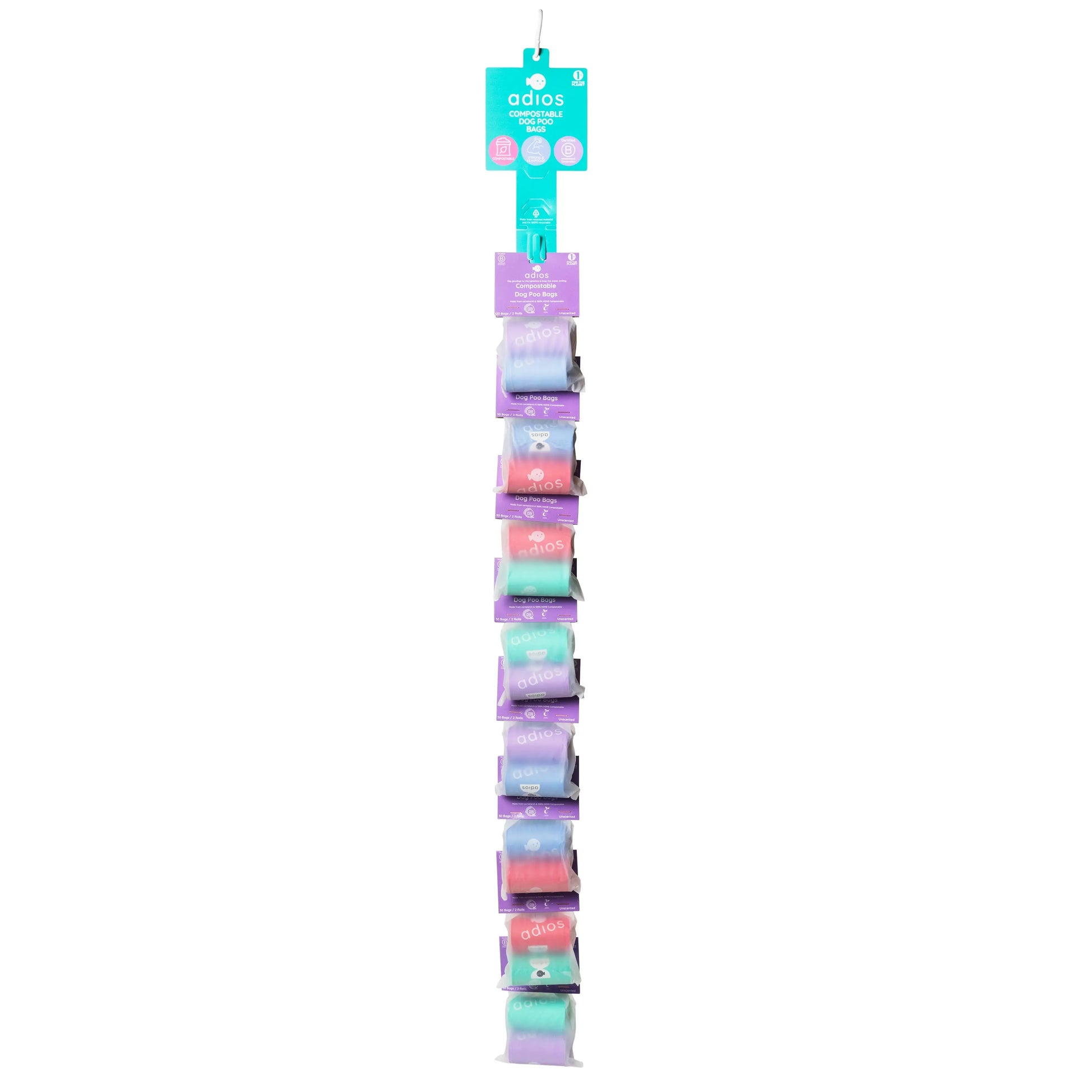 Adios Plastic Clipstrip (Rainbow x 2 Rolls) Lili + Mila's Empawrium
