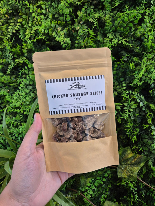 Chicken Sausage Slices Bag (85g) Lili + Mila's Empawrium