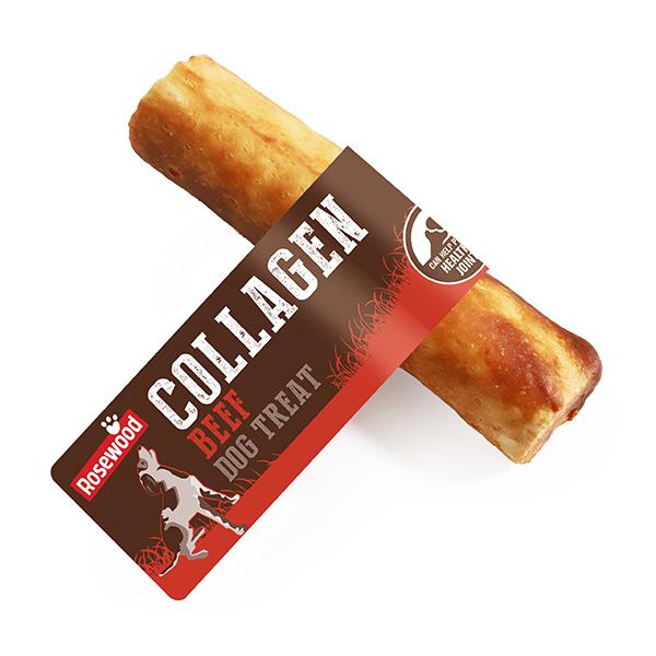 Rosewood Beef Collagen Roll Dog Treat 5" (Small)