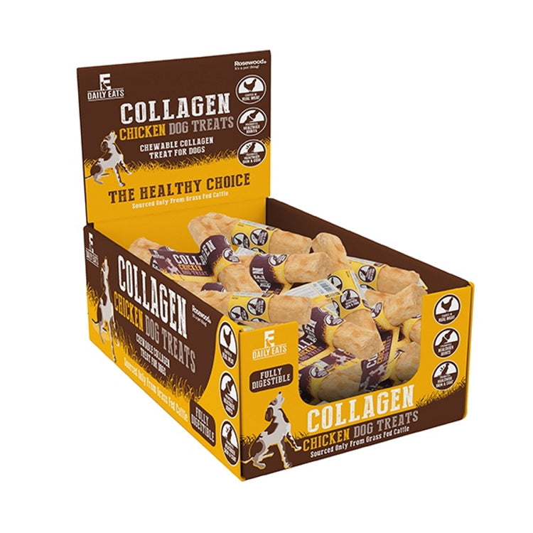 Rosewood Chicken Collagen Roll Dog Treat 5" (Small)