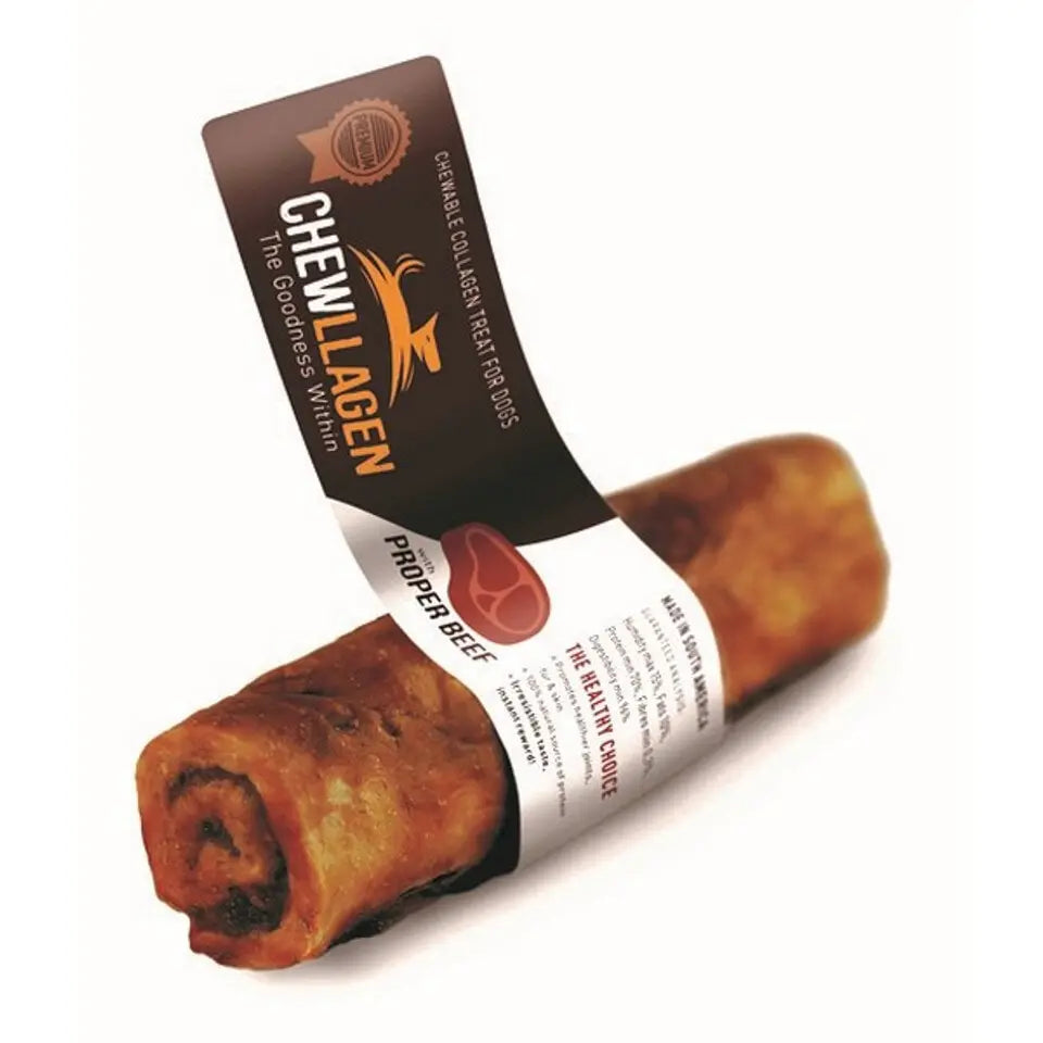 Rosewood Beef Collagen Roll Dog Treat 5" (Small)