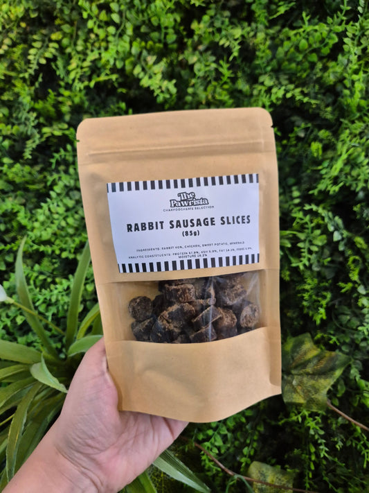 Rabbit Sausage Slices Bag (85g) Lili + Mila's Empawrium
