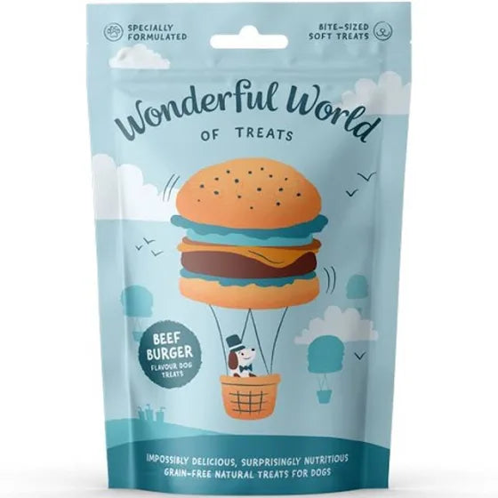 Wonderful World of Treats Beef Burger (50g) Lili + Mila's Empawrium