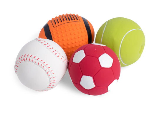 Assorted Sports Balls Latex Dog Toy (1 Ball)